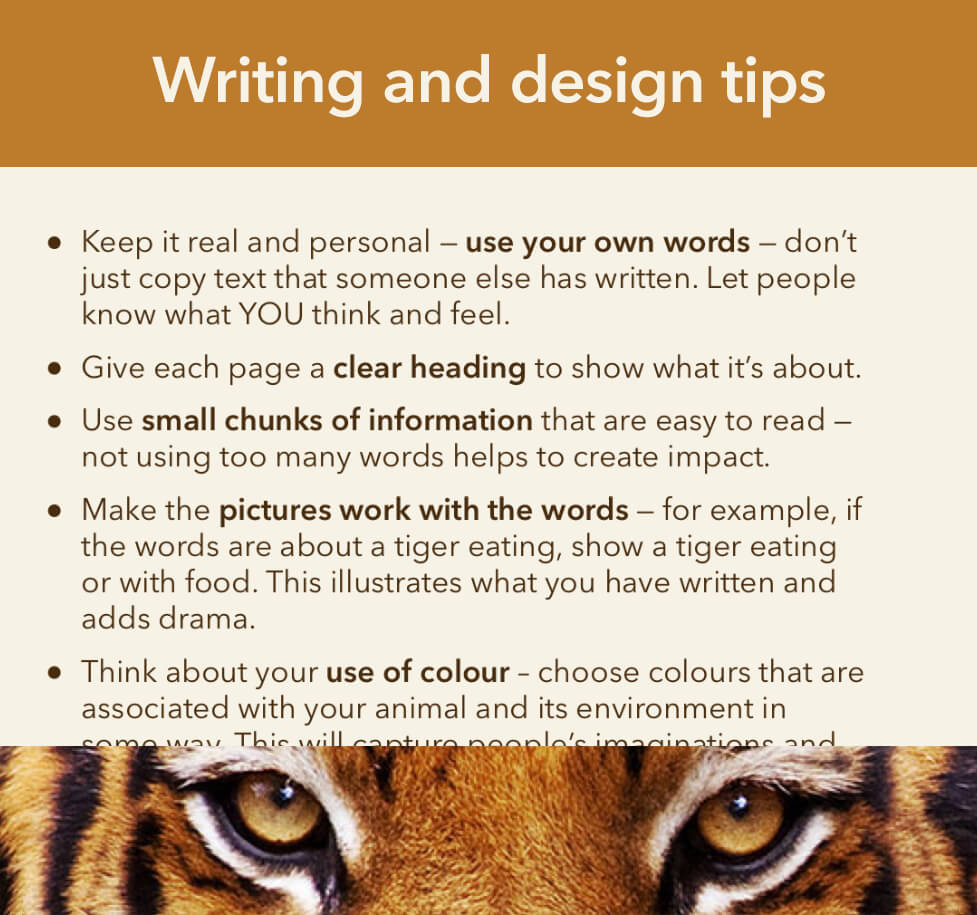 Writing and design tips